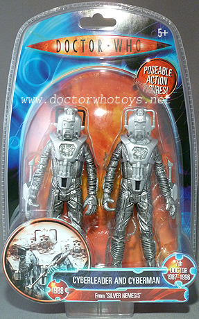 Cyber Leader & Cyberman Silver Nemesis